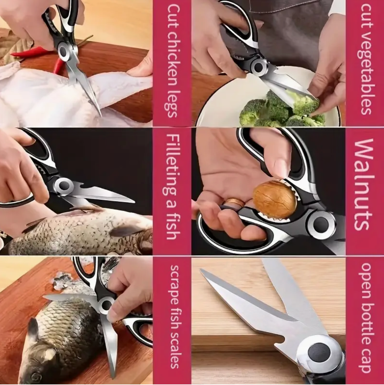 Durable Stainless Steel Kitchen Shears Vaseffard