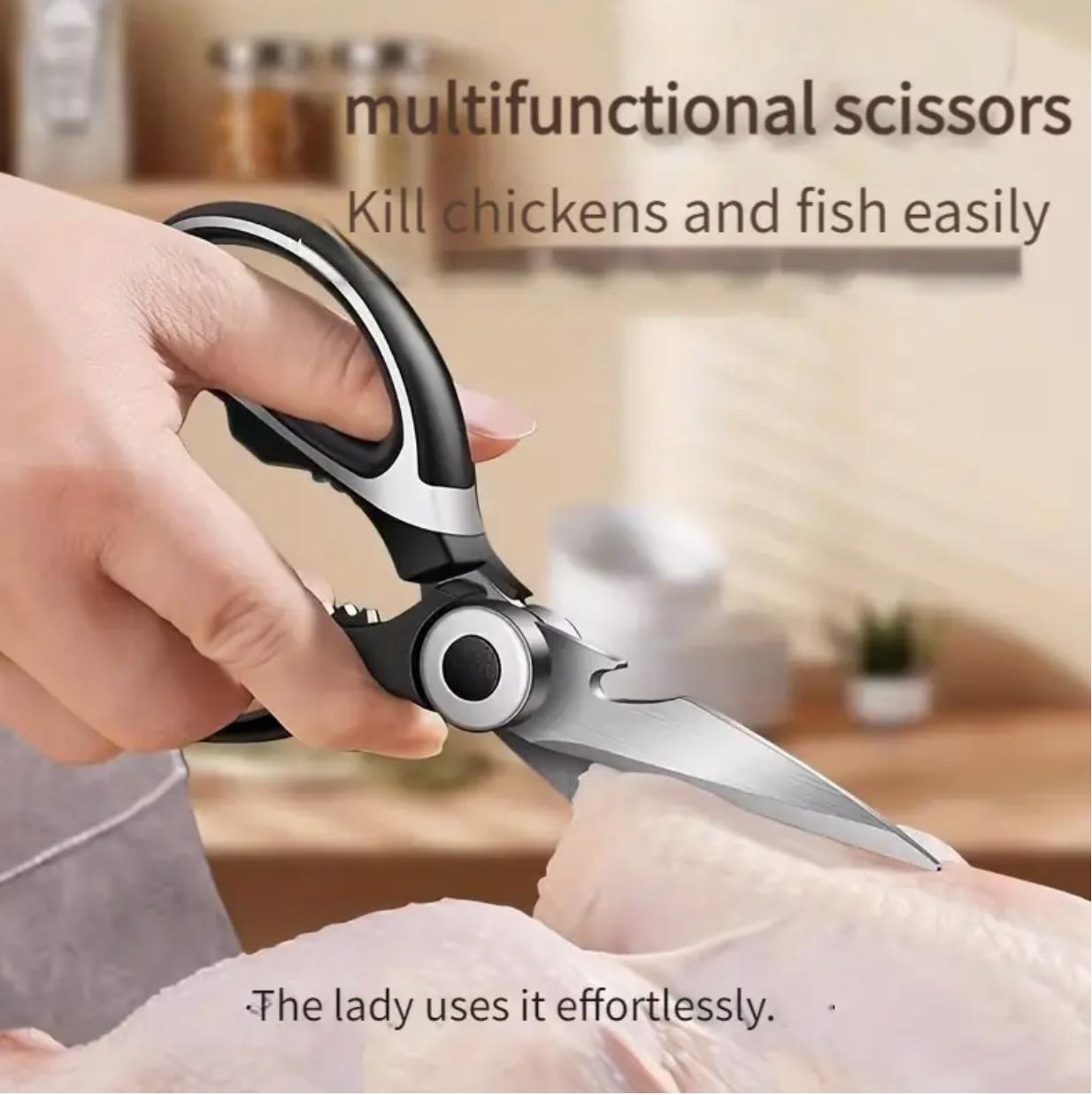 Durable Stainless Steel Kitchen Shears Vaseffard