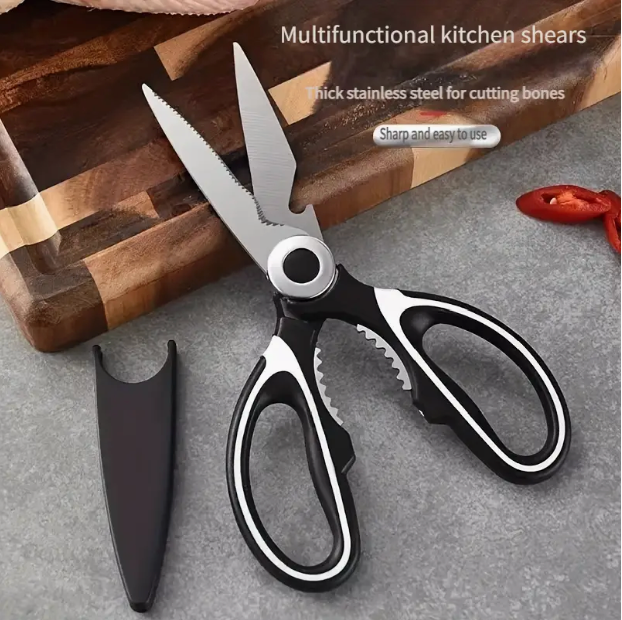 Durable Stainless Steel Kitchen Shears Vaseffard