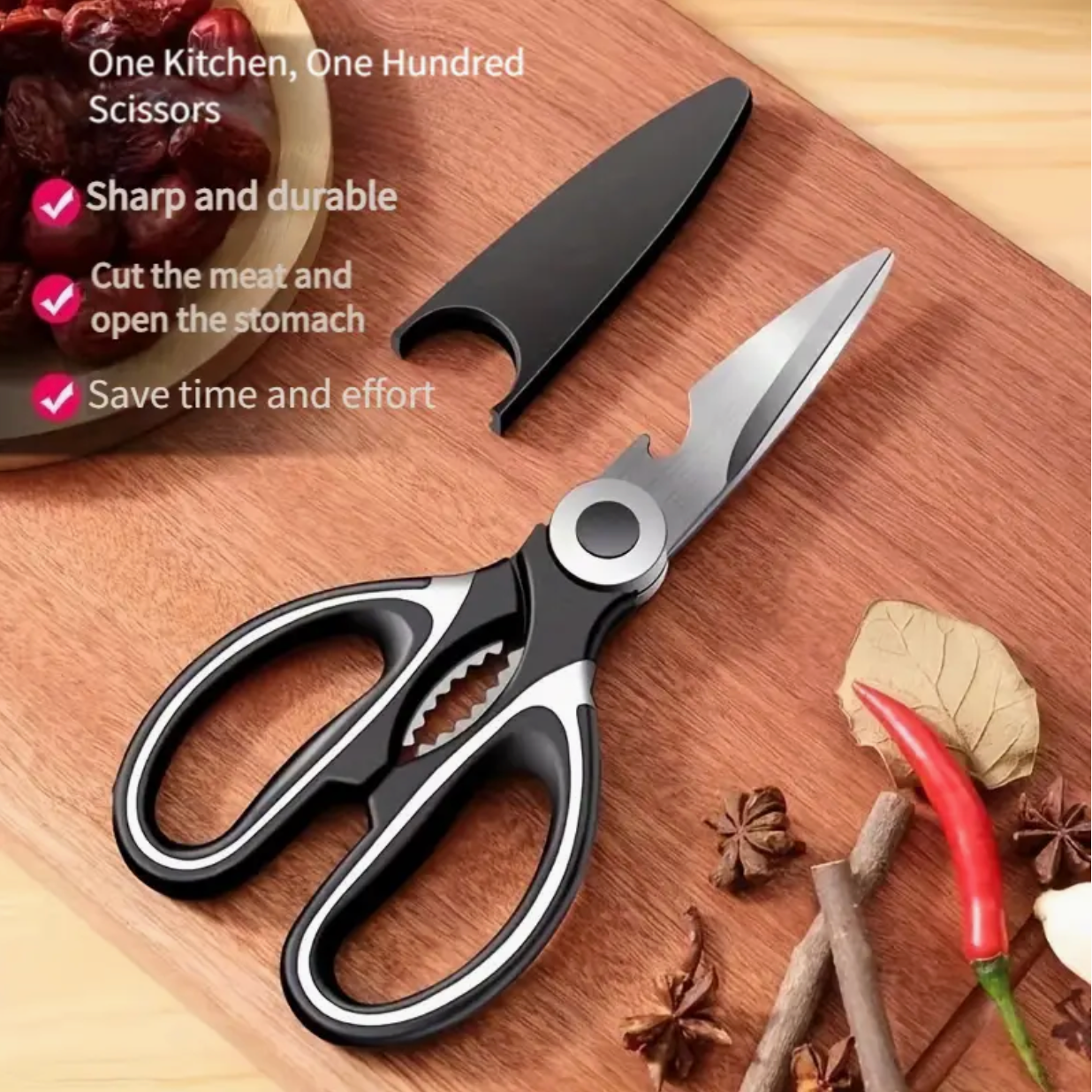Durable Stainless Steel Kitchen Shears Vaseffard