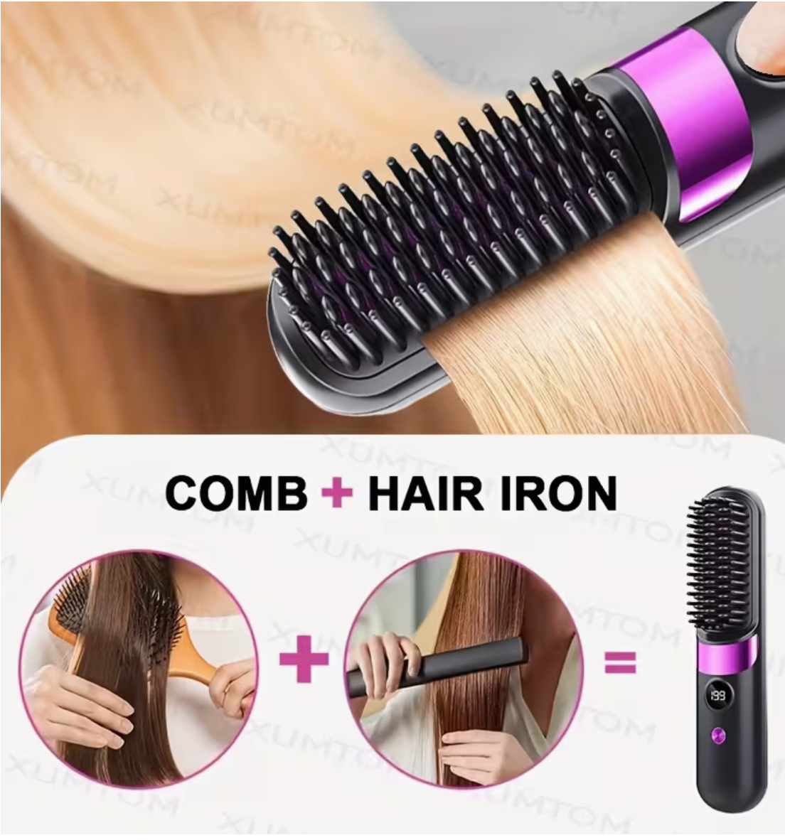 Straightening Comb And Curling Iron Vaseffard
