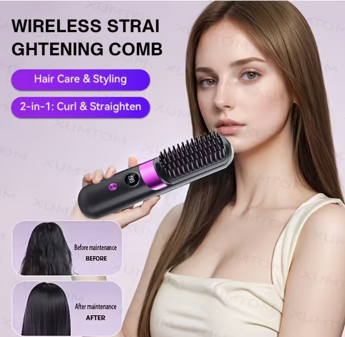 Straightening Comb And Curling Iron Vaseffard